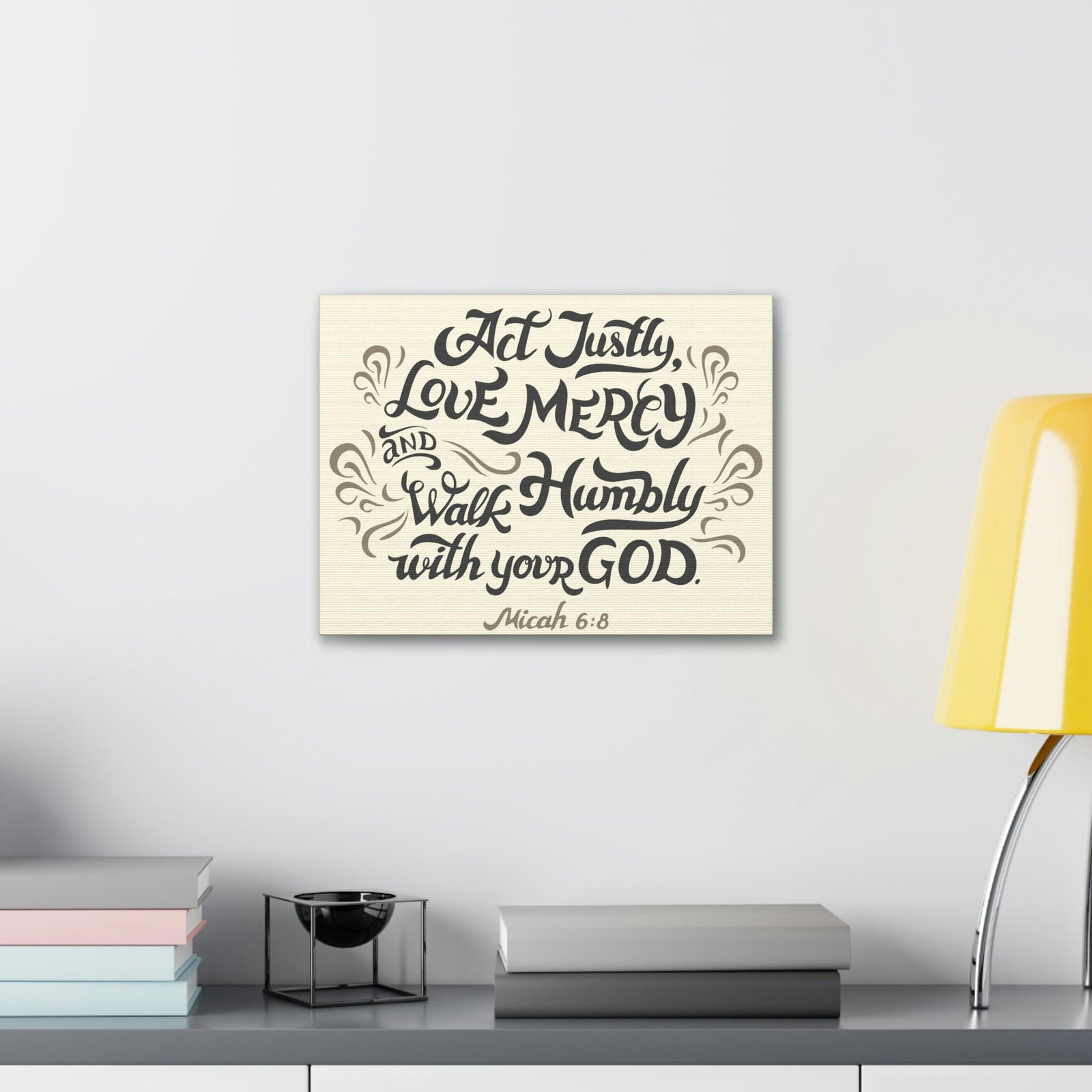Scripture Walls Act Justly Walk Humbly Micah 6:8 Christian Wall Art Bible Verse Print Ready To Hang Unframed-Express Your Love Gifts