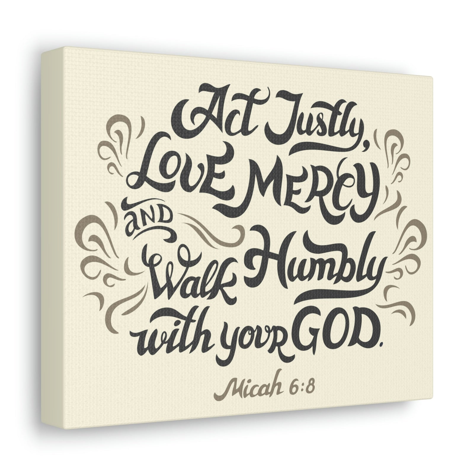 Scripture Walls Act Justly Walk Humbly Micah 6:8 Christian Wall Art Bible Verse Print Ready To Hang Unframed-Express Your Love Gifts
