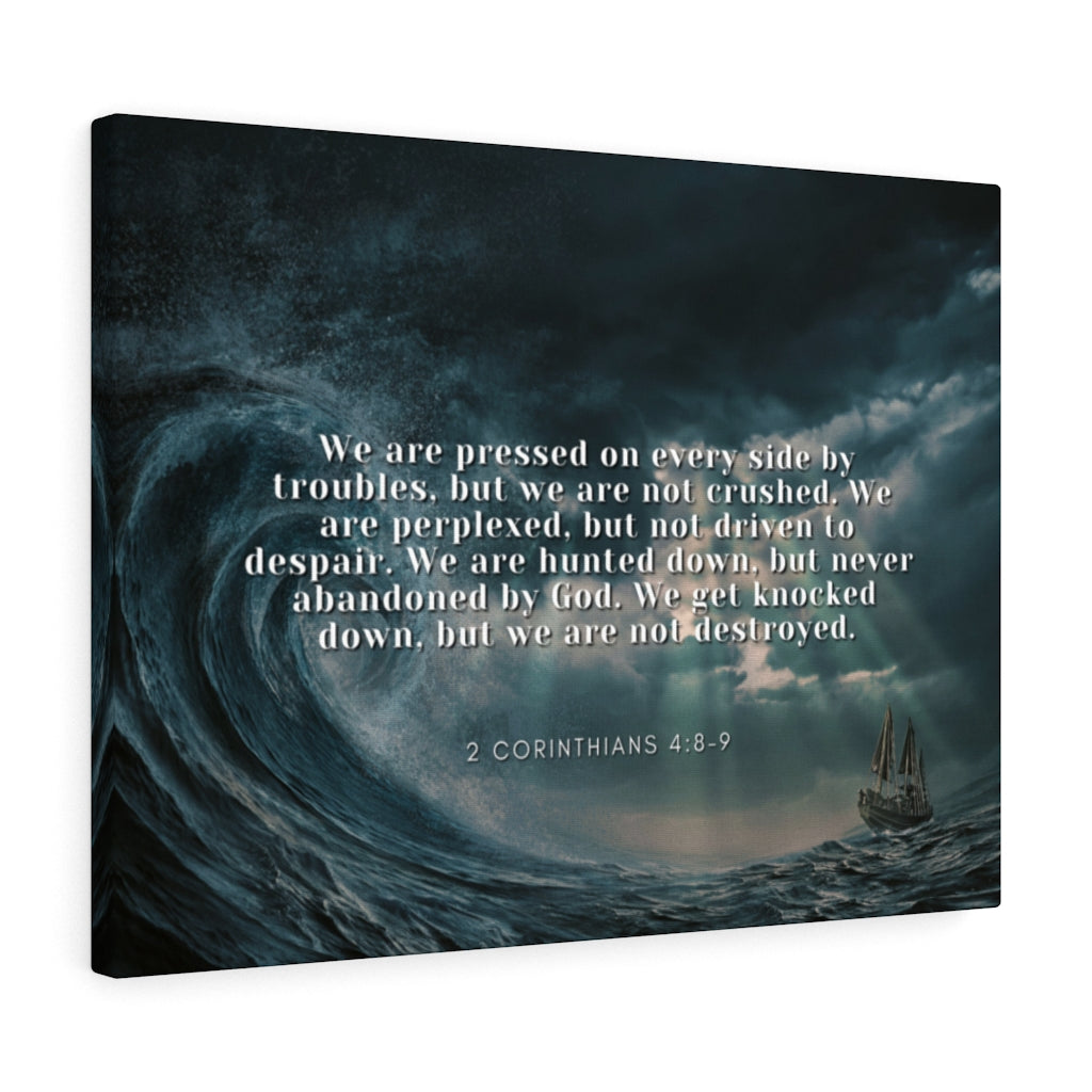 Scripture Walls Adversity 2 Corinthians 4:8-9 Bible Verse Canvas Christian Wall Art Ready to Hang Unframed-Express Your Love Gifts