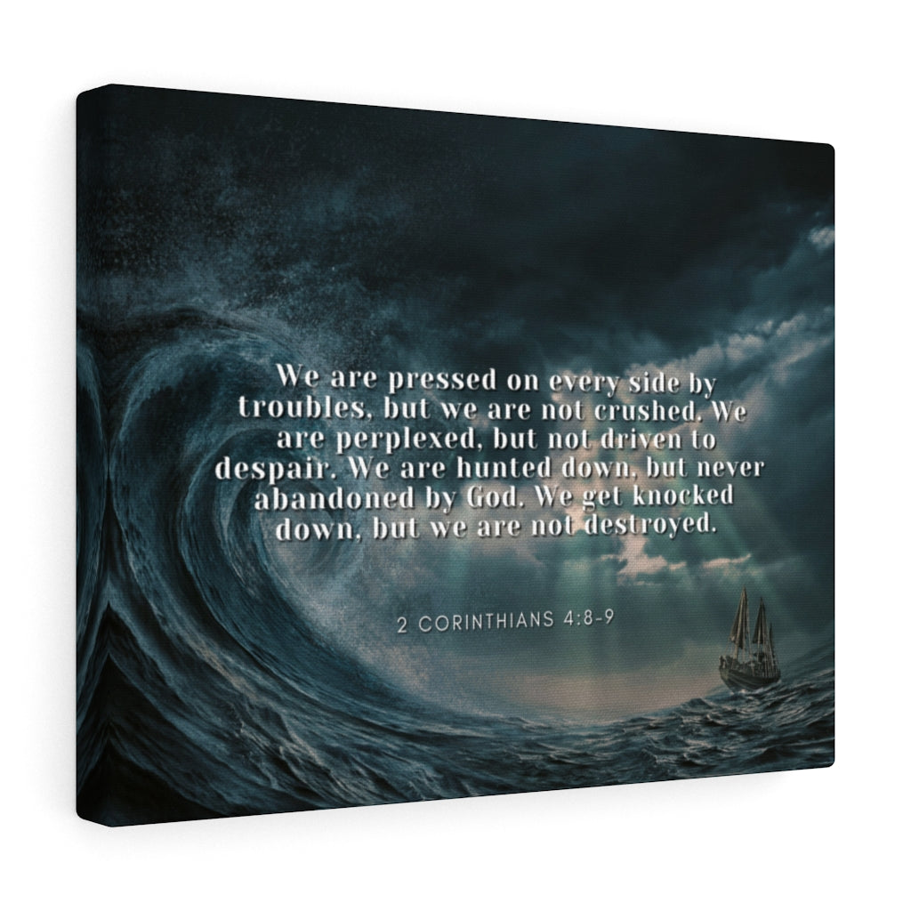 Scripture Walls Adversity 2 Corinthians 4:8-9 Bible Verse Canvas Christian Wall Art Ready to Hang Unframed-Express Your Love Gifts