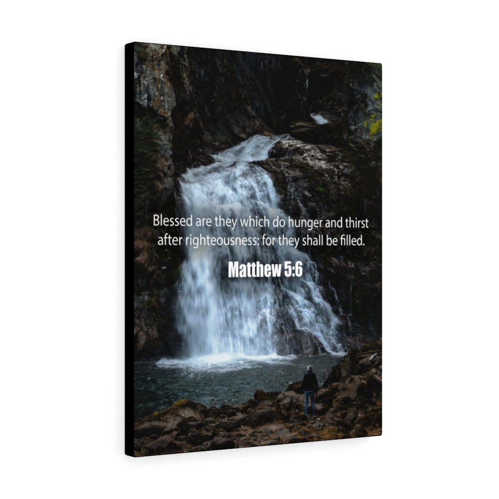 Scripture Walls After Righeousness Matthew 5:6 Bible Verse Canvas Christian Wall Art Ready to Hang Unframed-Express Your Love Gifts
