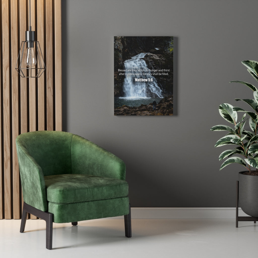 Scripture Walls After Righeousness Matthew 5:6 Bible Verse Canvas Christian Wall Art Ready to Hang Unframed-Express Your Love Gifts