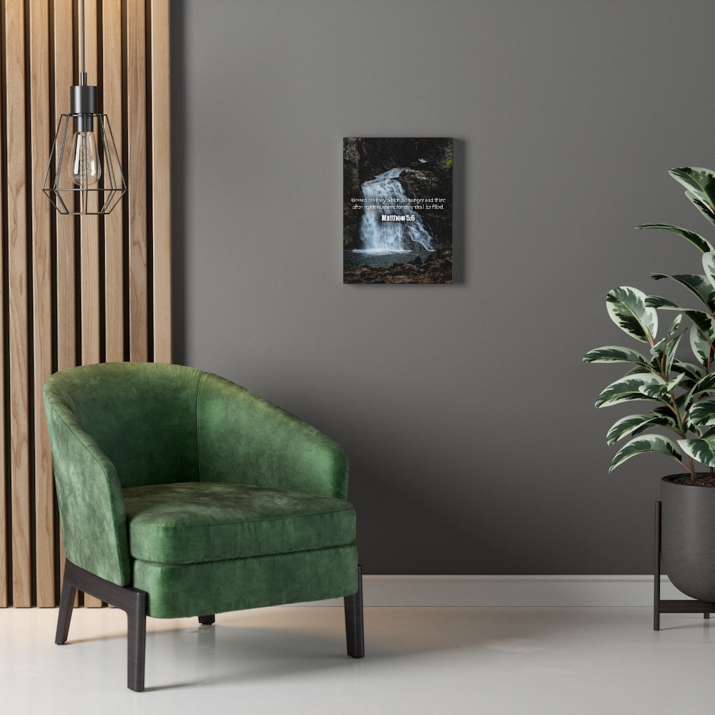 Scripture Walls After Righeousness Matthew 5:6 Bible Verse Canvas Christian Wall Art Ready to Hang Unframed-Express Your Love Gifts