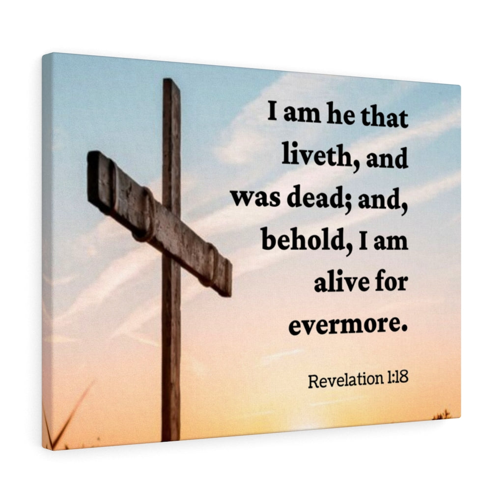 Scripture Walls Alive Revelation 1:18 Bible Verse Canvas Christian Wall Art Ready to Hang Unframed-Express Your Love Gifts