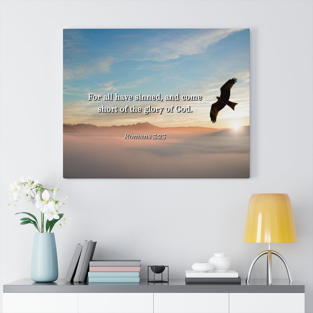 Scripture Walls All Have Sinned Romans 3:23 Bible Verse Canvas Christian Wall Art Ready to Hang Unframed-Express Your Love Gifts