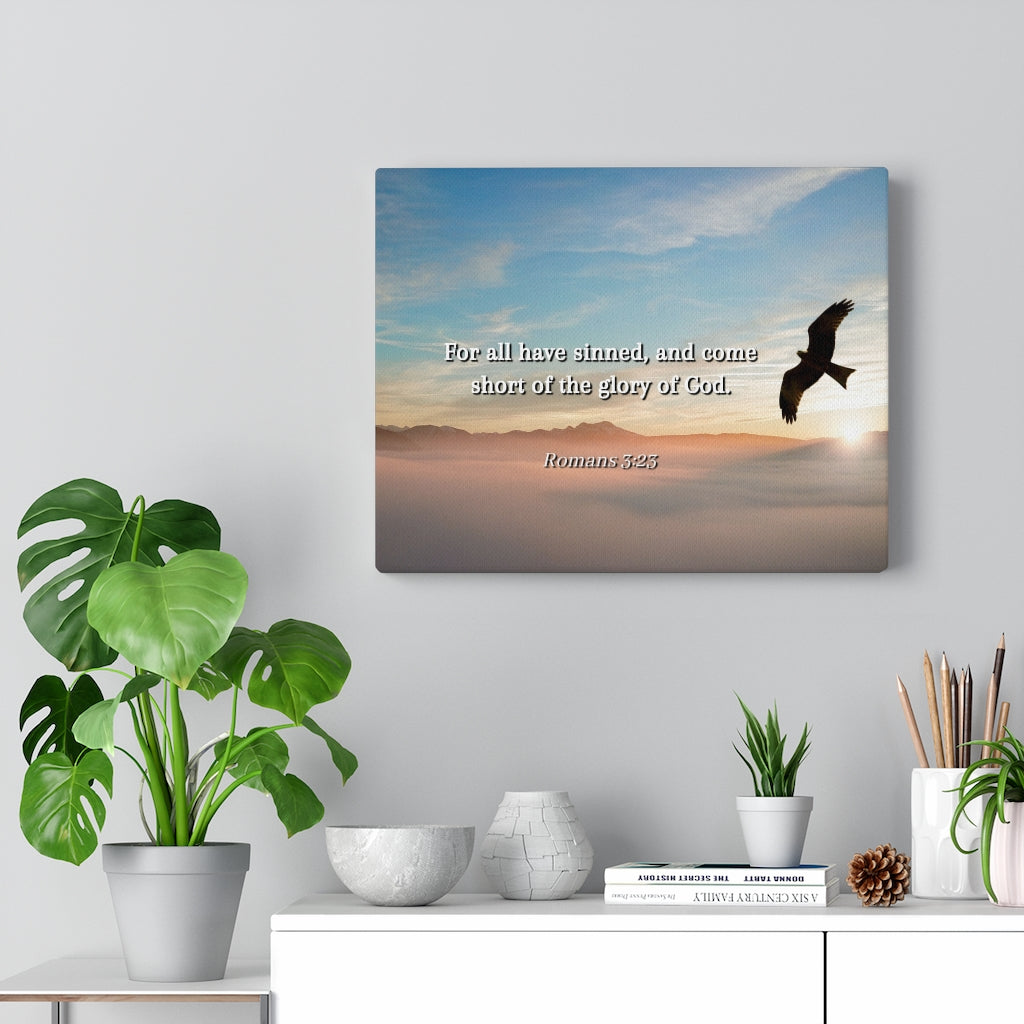 Scripture Walls All Have Sinned Romans 3:23 Bible Verse Canvas Christian Wall Art Ready to Hang Unframed-Express Your Love Gifts