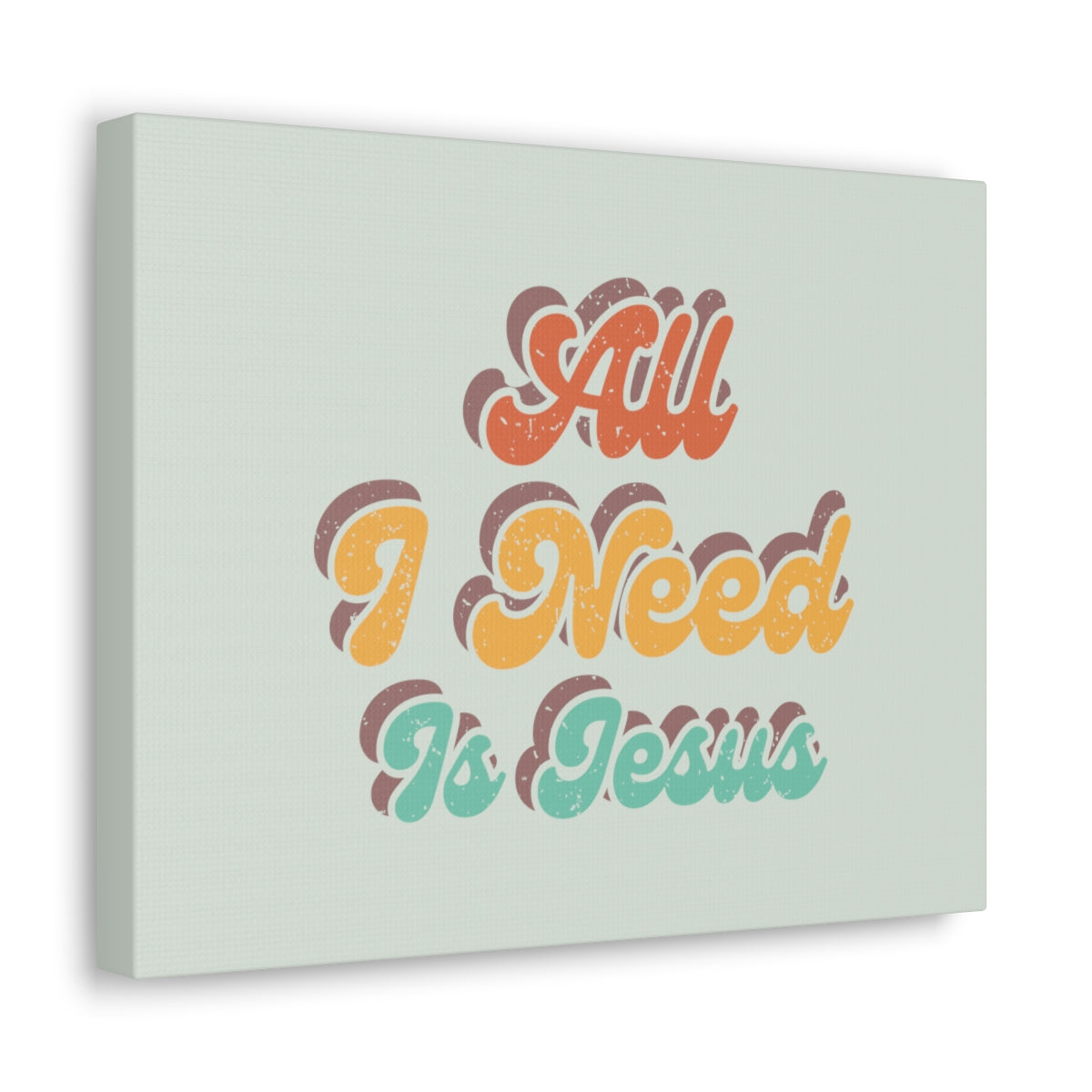 Scripture Walls All I Need Tricolor Matthew 28:18 Christian Wall Art Bible Verse Print Ready to Hang Unframed-Express Your Love Gifts