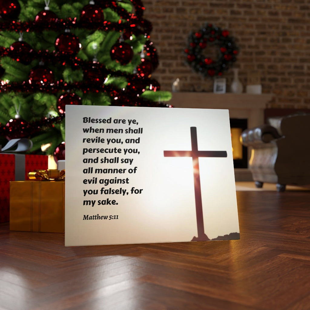 Scripture Walls All Manner Matthew 5:11 Bible Verse Canvas Christian Wall Art Ready to Hang Unframed-Express Your Love Gifts