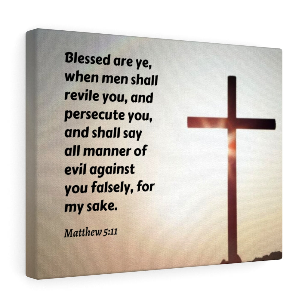 Scripture Walls All Manner Matthew 5:11 Bible Verse Canvas Christian Wall Art Ready to Hang Unframed-Express Your Love Gifts