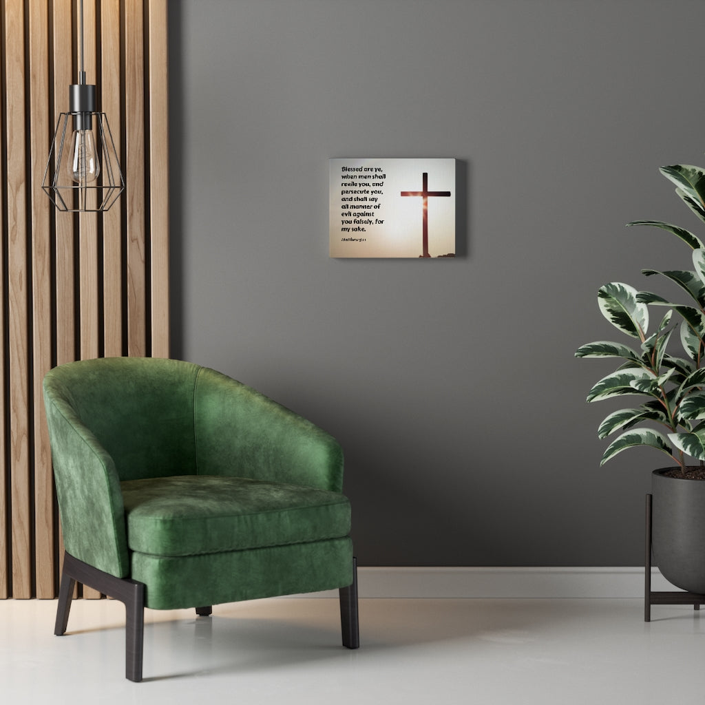 Scripture Walls All Manner Matthew 5:11 Bible Verse Canvas Christian Wall Art Ready to Hang Unframed-Express Your Love Gifts