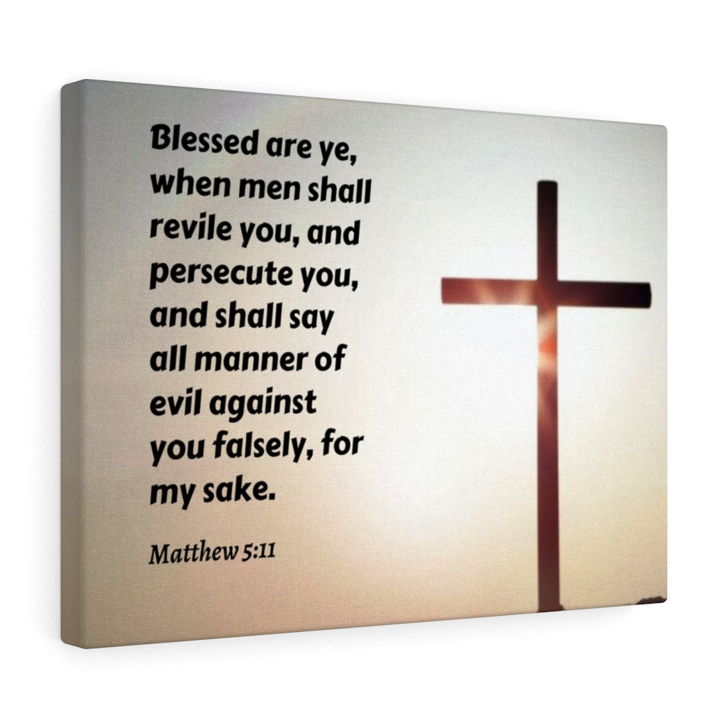 Scripture Walls All Manner Matthew 5:11 Bible Verse Canvas Christian Wall Art Ready to Hang Unframed-Express Your Love Gifts