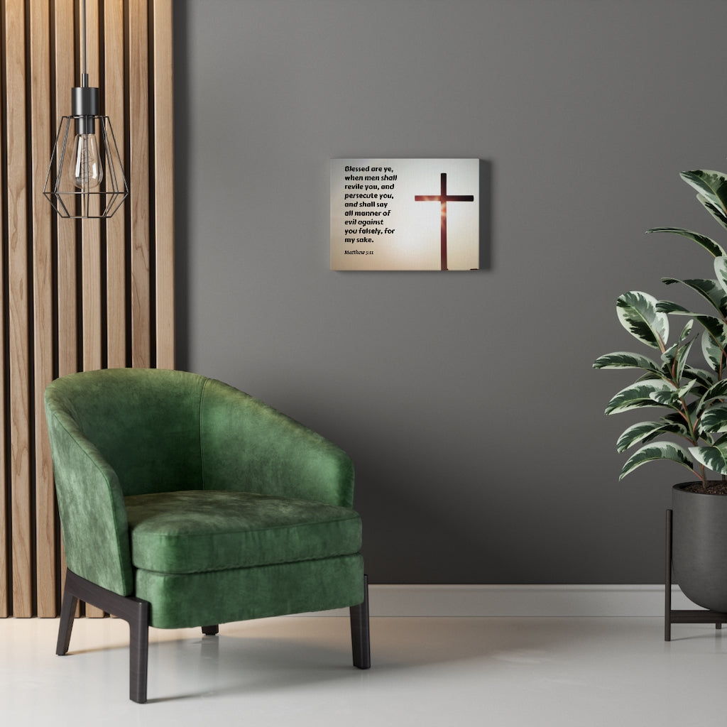 Scripture Walls All Manner Matthew 5:11 Bible Verse Canvas Christian Wall Art Ready to Hang Unframed-Express Your Love Gifts