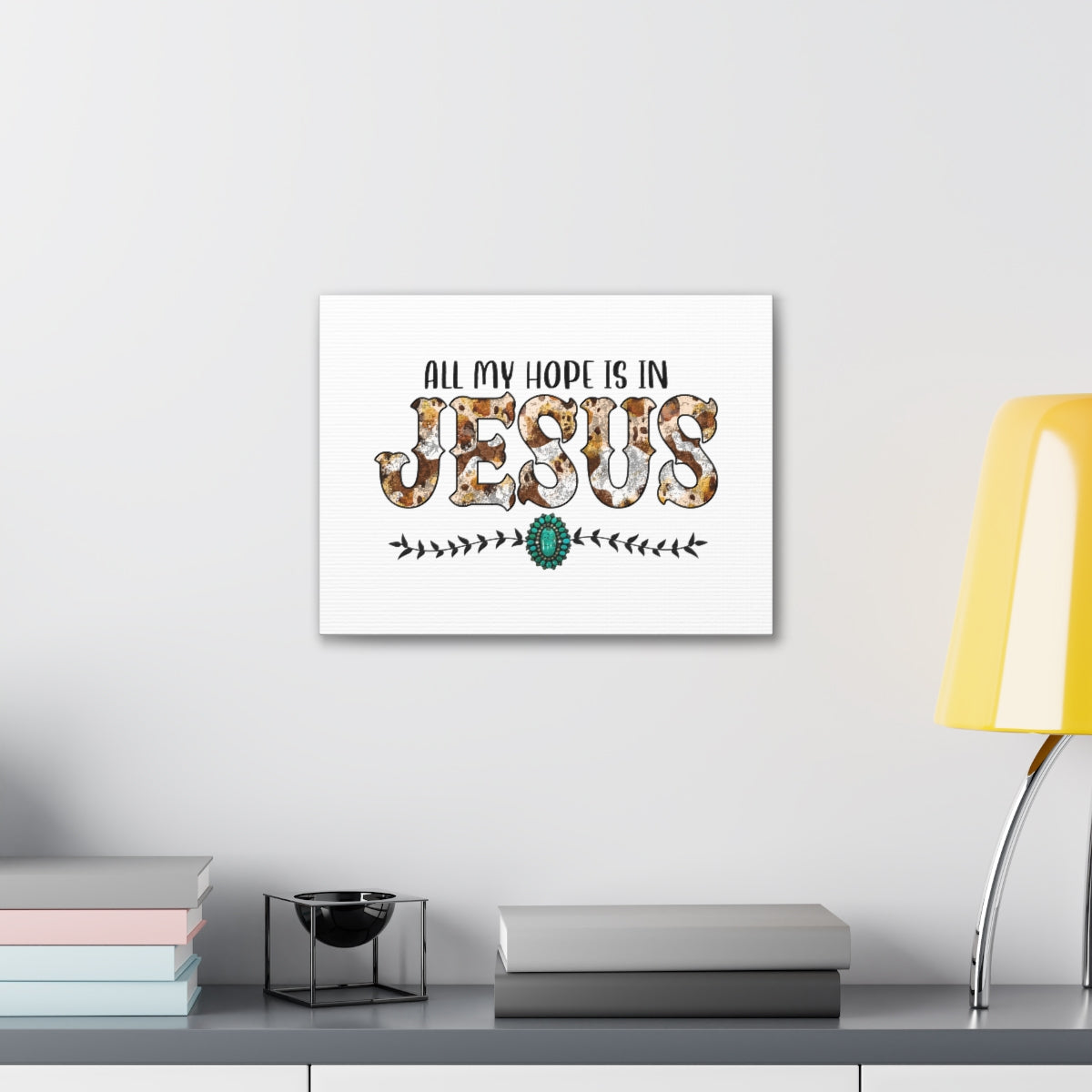 Scripture Walls All My Hope Is In Jesus Romans 15:13 Christian Wall Art Bible Verse Print Ready to Hang Unframed-Express Your Love Gifts
