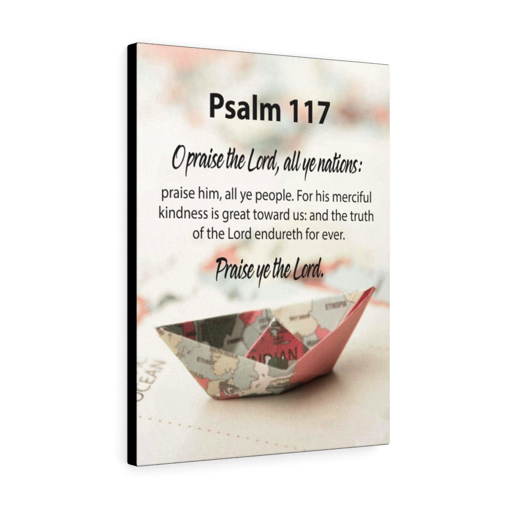 Scripture Walls All Nations Praise Him Psalm 117 Bible Verse Canvas Christian Wall Art Ready to Hang Unframed-Express Your Love Gifts