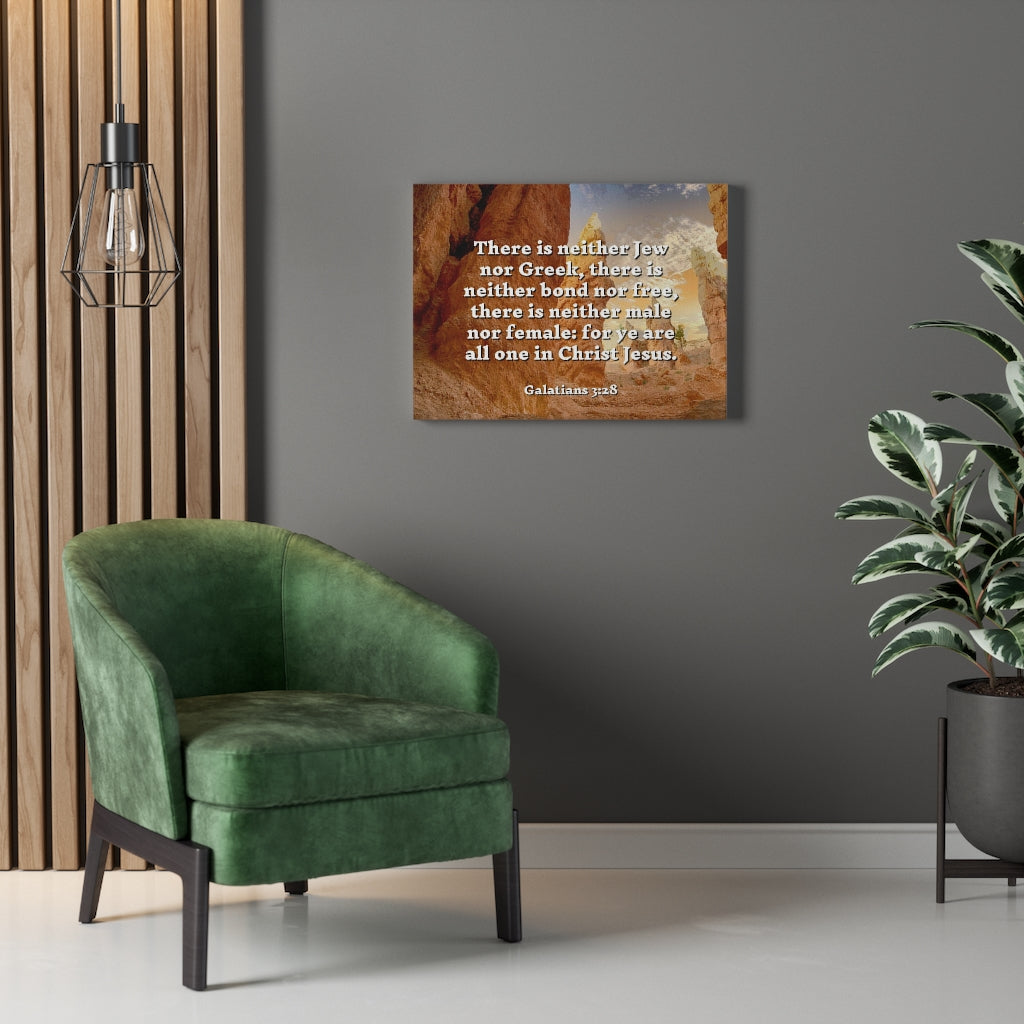 Scripture Walls All One Galatians 3:28 Bible Verse Canvas Christian Wall Art Ready to Hang Unframed-Express Your Love Gifts