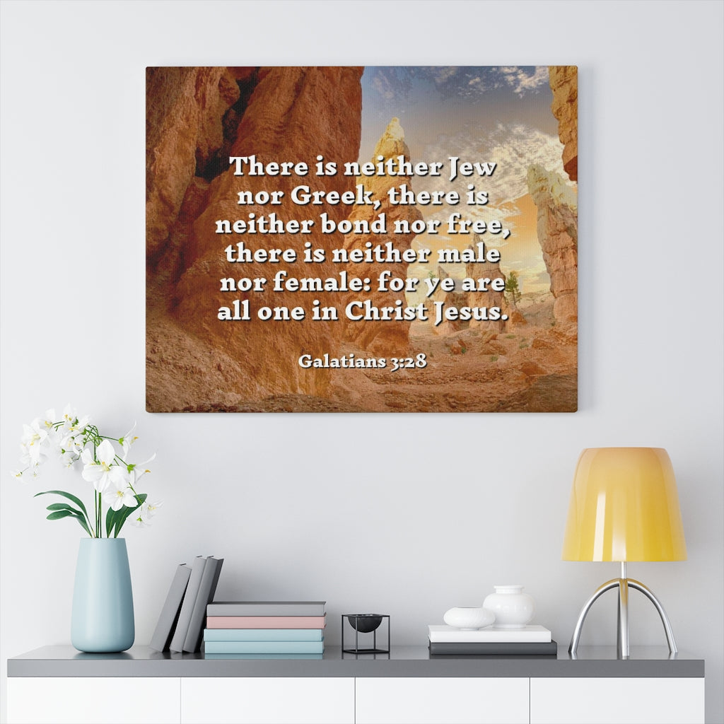 Scripture Walls All One Galatians 3:28 Bible Verse Canvas Christian Wall Art Ready to Hang Unframed-Express Your Love Gifts