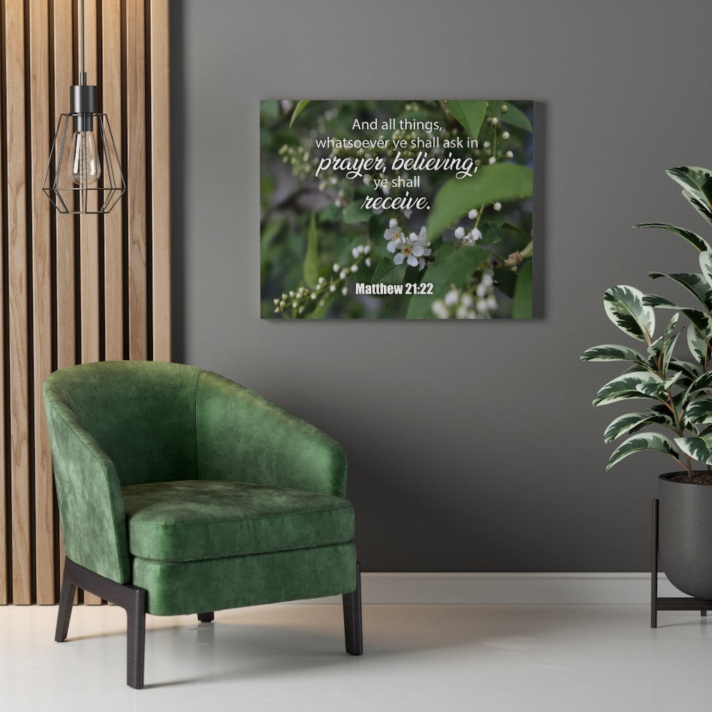Scripture Walls All The Things Matthew 21:22 Christian Home Decor Bible Art Unframed-Express Your Love Gifts
