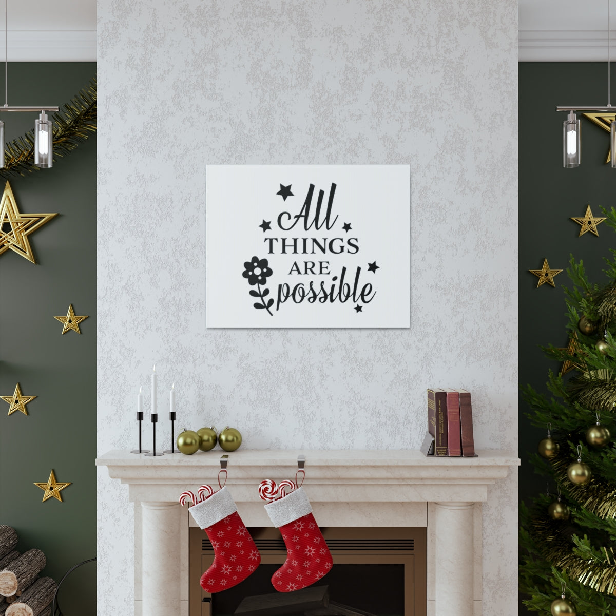 Scripture Walls All Things Are Jeremiah 32:17 Christian Wall Art Print Ready to Hang Unframed-Express Your Love Gifts