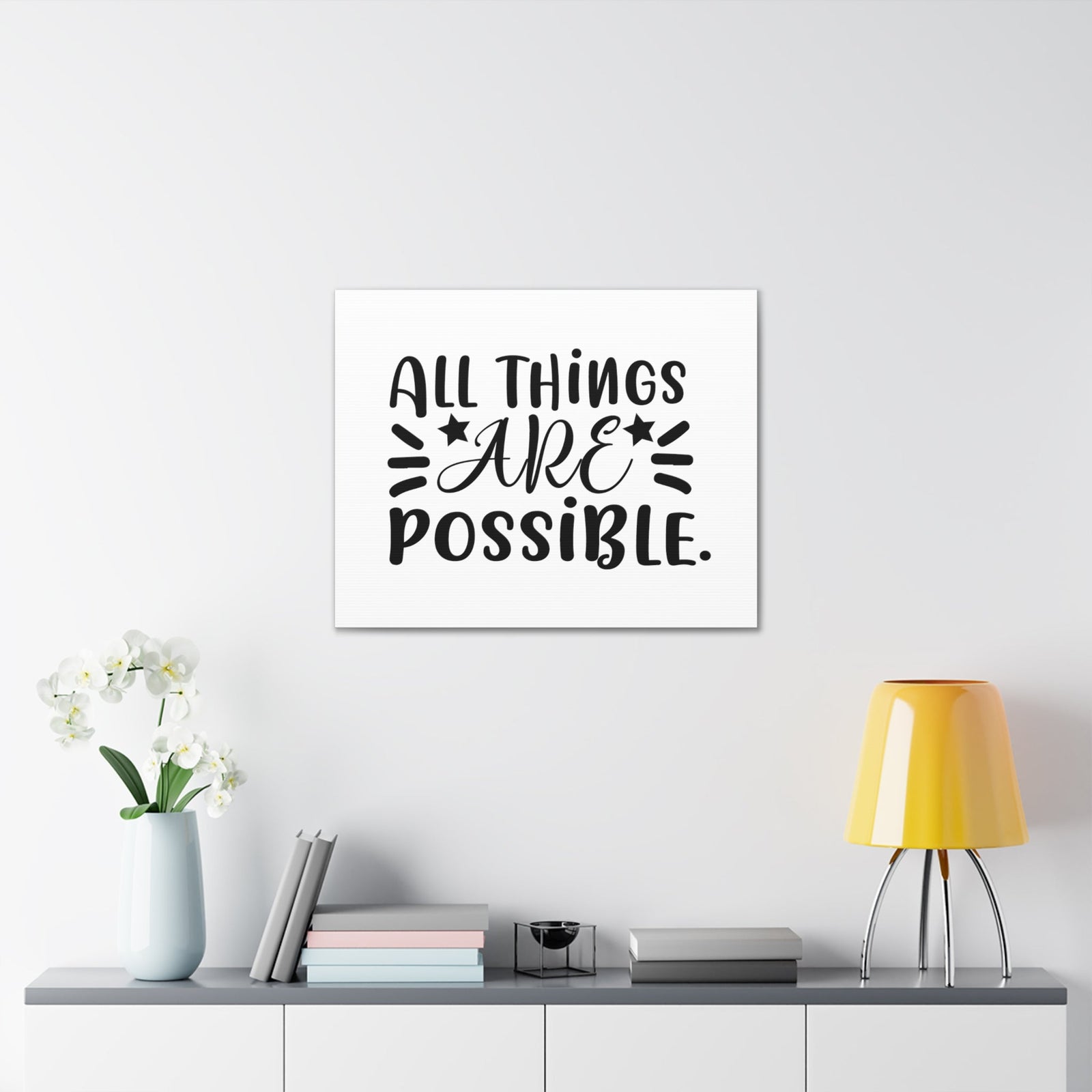 Scripture Walls All Things Are Possible Mark 9:23 Stars Christian Wall Art Bible Verse Print Ready to Hang Unframed-Express Your Love Gifts