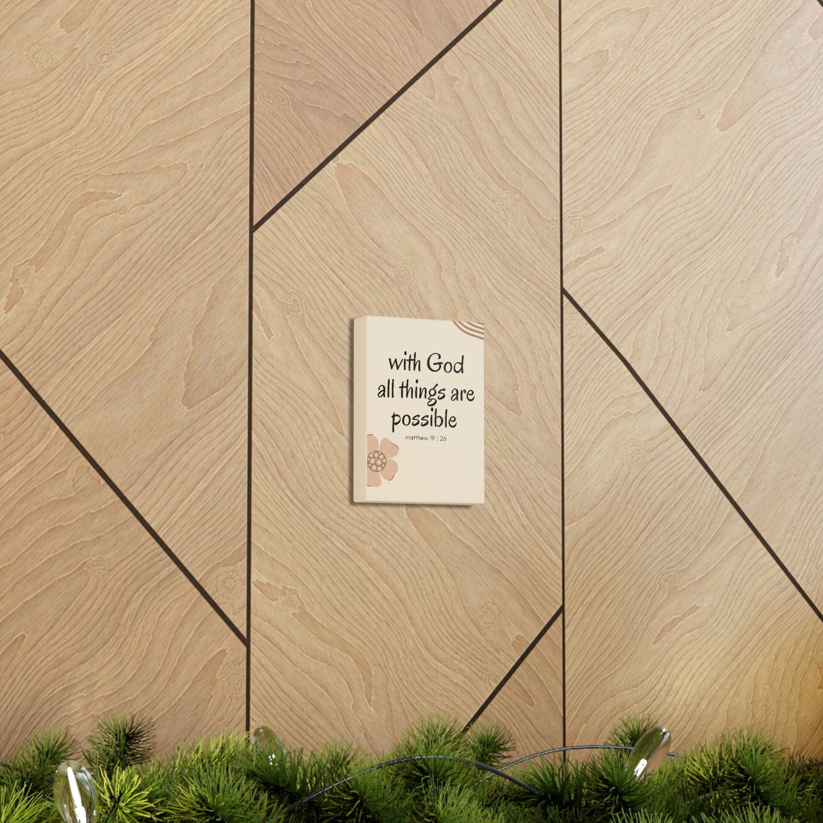 Scripture Walls All Things Are Possible Matthew 19:26 Brown Flower Christian Wall Art Bible Verse Print Ready to Hang Unframed-Express Your Love Gifts