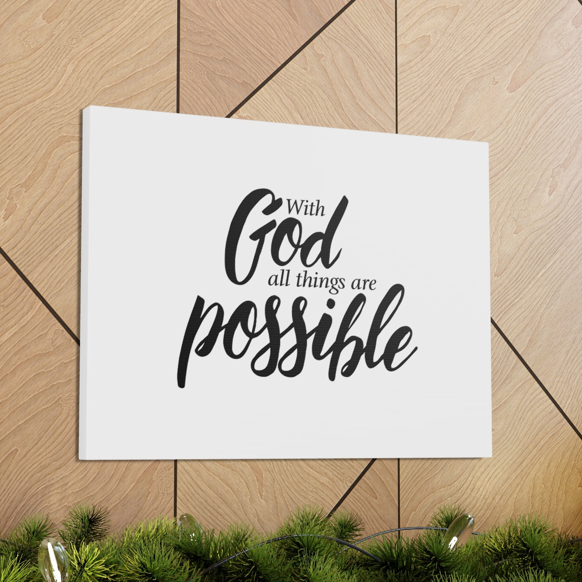 Scripture Walls All Things Are Possible Matthew 19:26 White Christian Wall Art Bible Verse Print Ready to Hang Unframed-Express Your Love Gifts