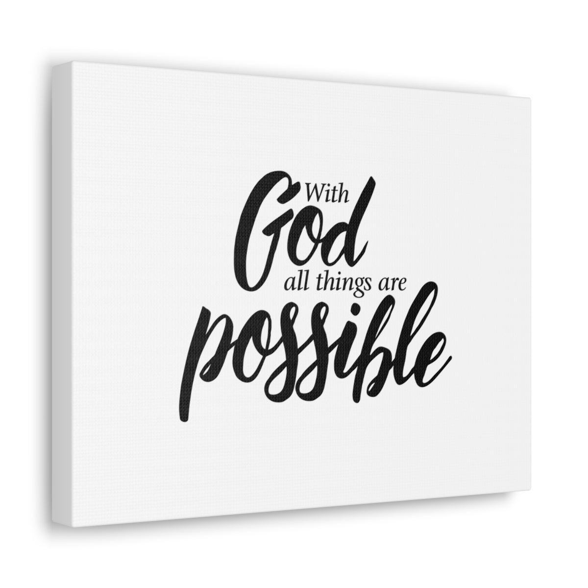 Scripture Walls All Things Are Possible Matthew 19:26 White Christian Wall Art Bible Verse Print Ready to Hang Unframed-Express Your Love Gifts