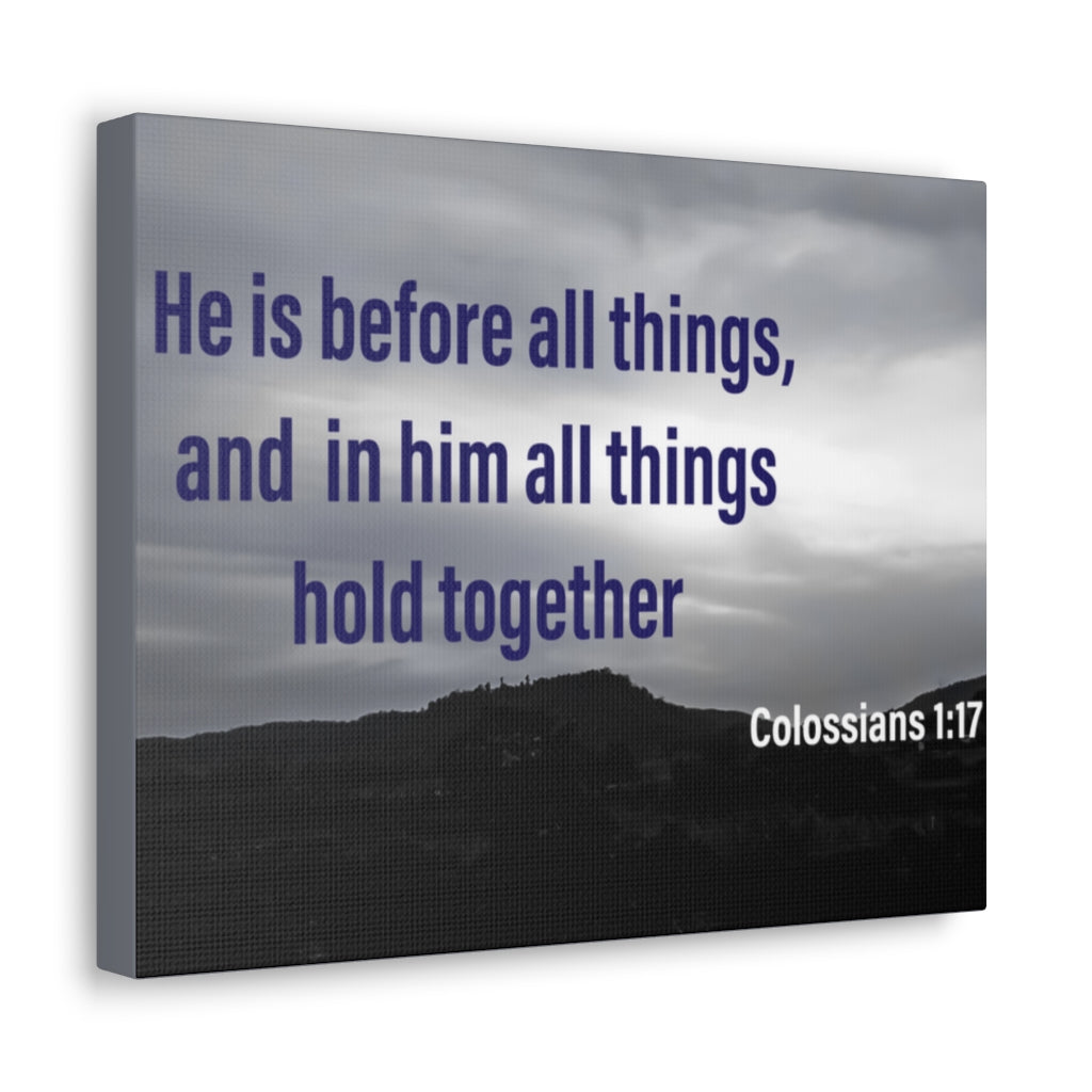 Scripture Walls All Things Hold Together Colossians 1:17 Bible Verse Canvas Christian Wall Art Ready to Hang Unframed-Express Your Love Gifts