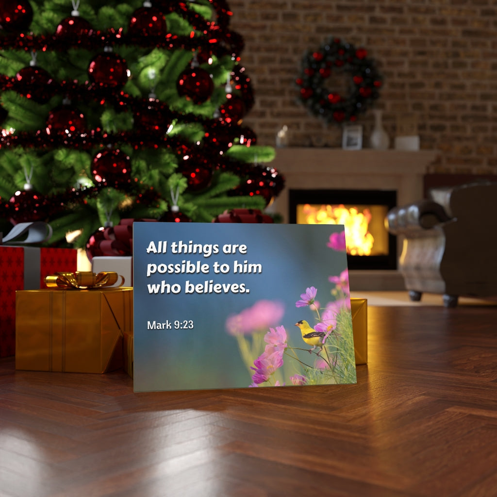 Scripture Walls All Things Mark 9:23 Bible Verse Canvas Christian Wall Art Ready to Hang Unframed-Express Your Love Gifts