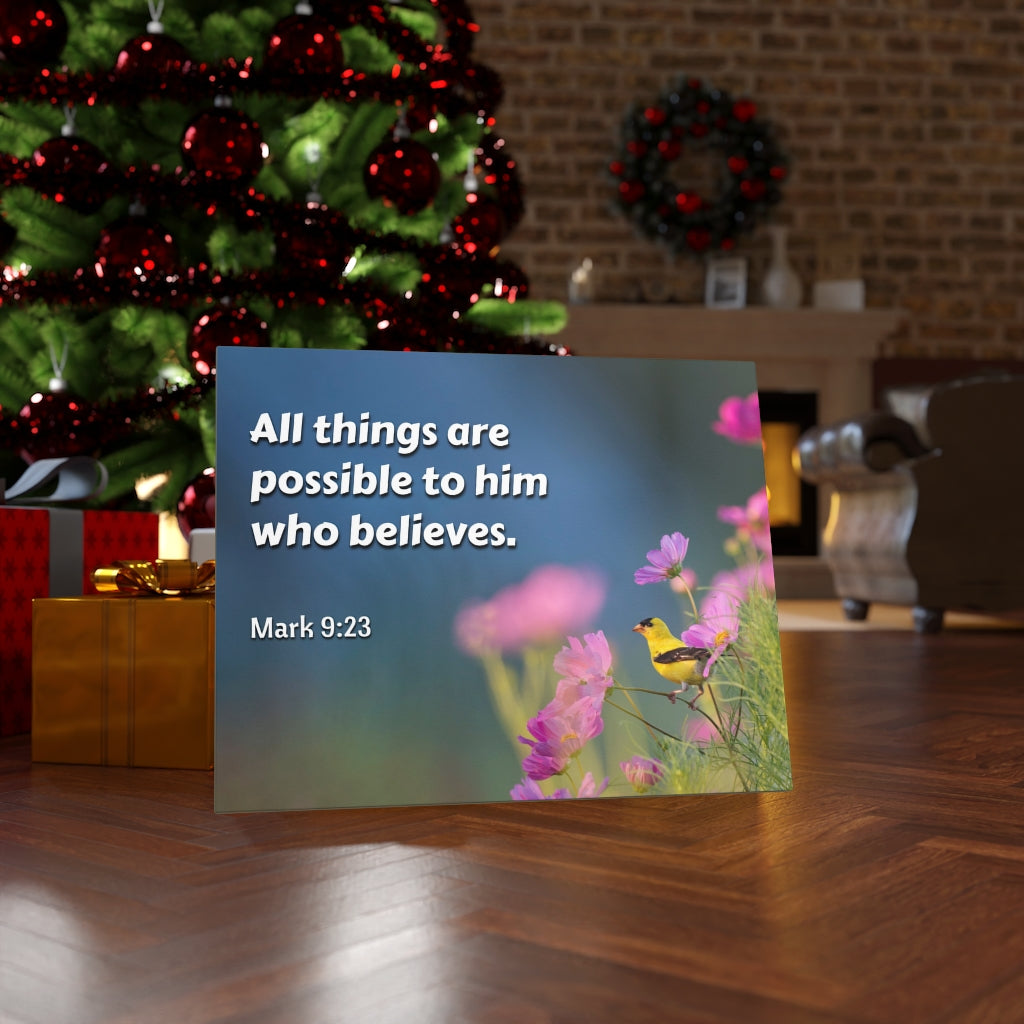 Scripture Walls All Things Mark 9:23 Bible Verse Canvas Christian Wall Art Ready to Hang Unframed-Express Your Love Gifts