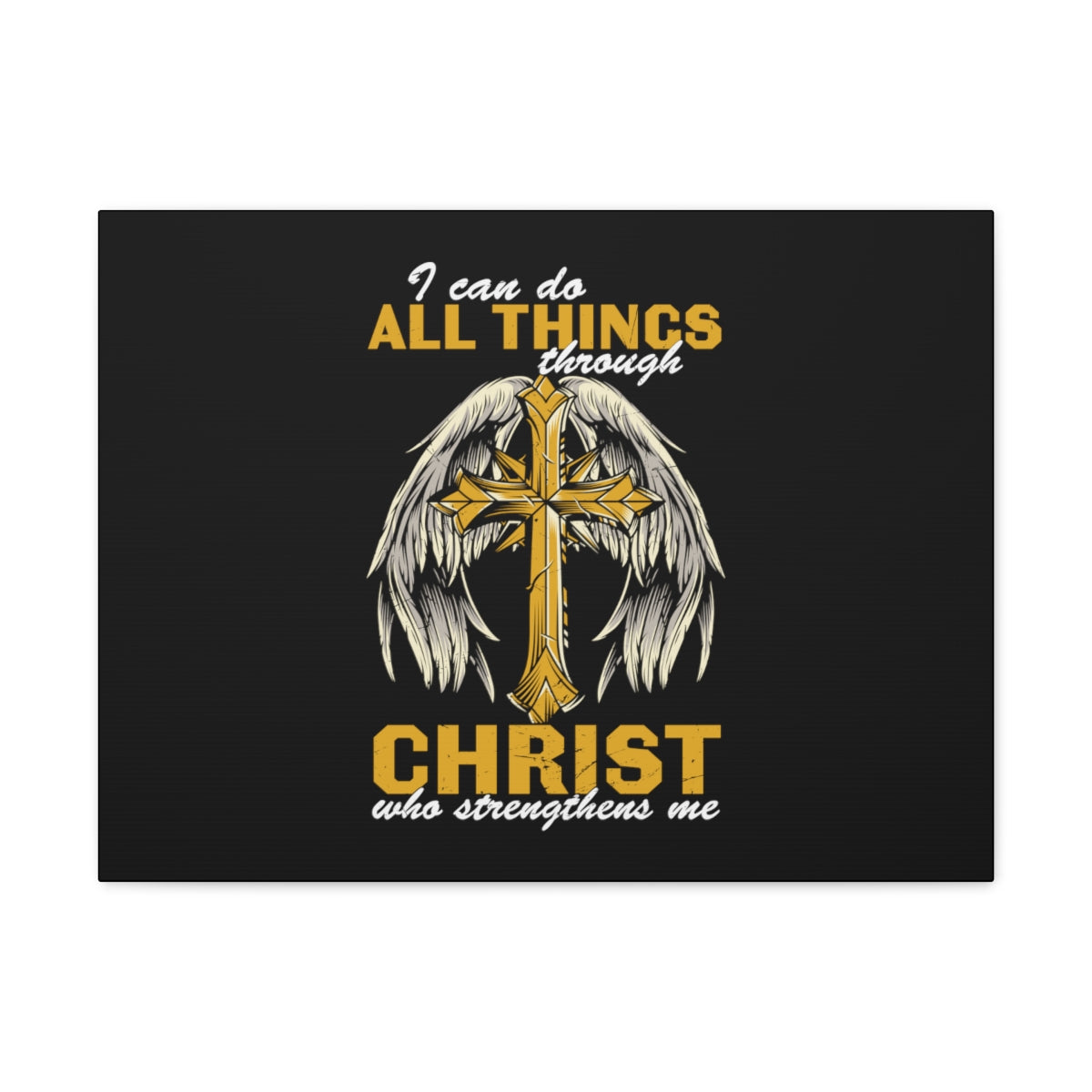 Scripture Walls All Things Through Christ Philippians 4:13 Christian Wall Art Bible Verse Print Ready to Hang Unframed-Express Your Love Gifts