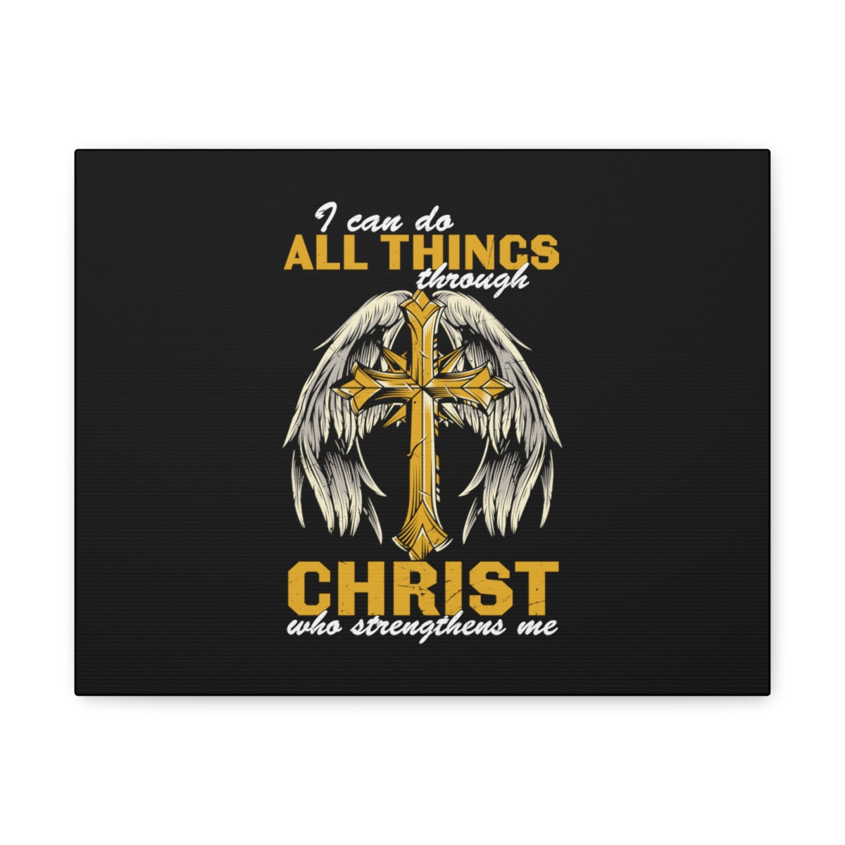 Scripture Walls All Things Through Christ Philippians 4:13 Christian Wall Art Bible Verse Print Ready to Hang Unframed-Express Your Love Gifts