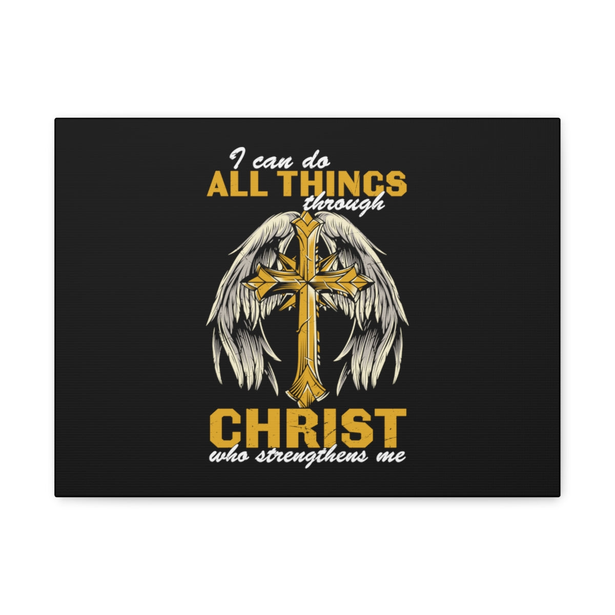 Scripture Walls All Things Through Christ Philippians 4:13 Christian Wall Art Bible Verse Print Ready to Hang Unframed-Express Your Love Gifts