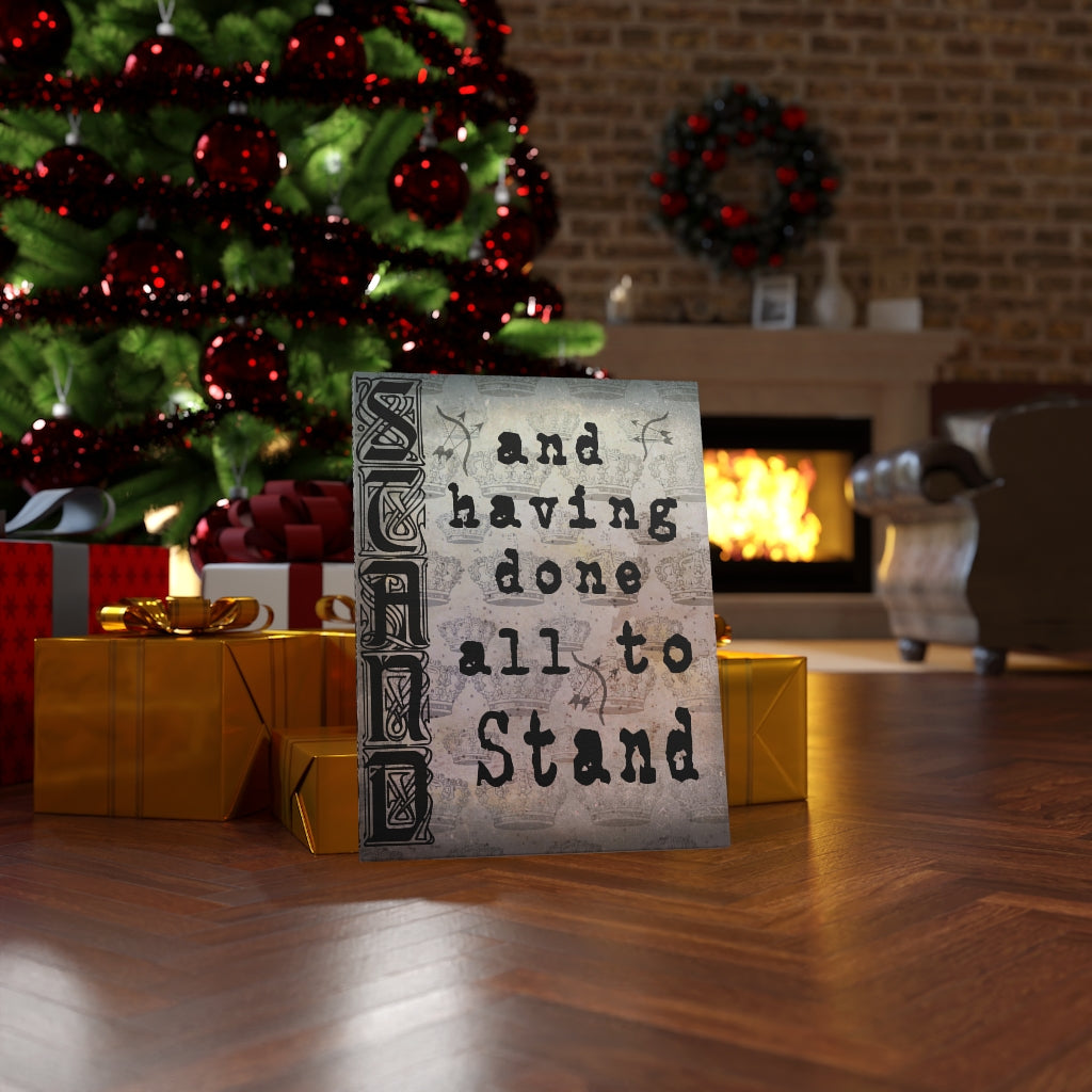 Scripture Walls All To Stand Ephesians 6:13 Bible Verse Canvas Christian Wall Art Ready to Hang Unframed-Express Your Love Gifts