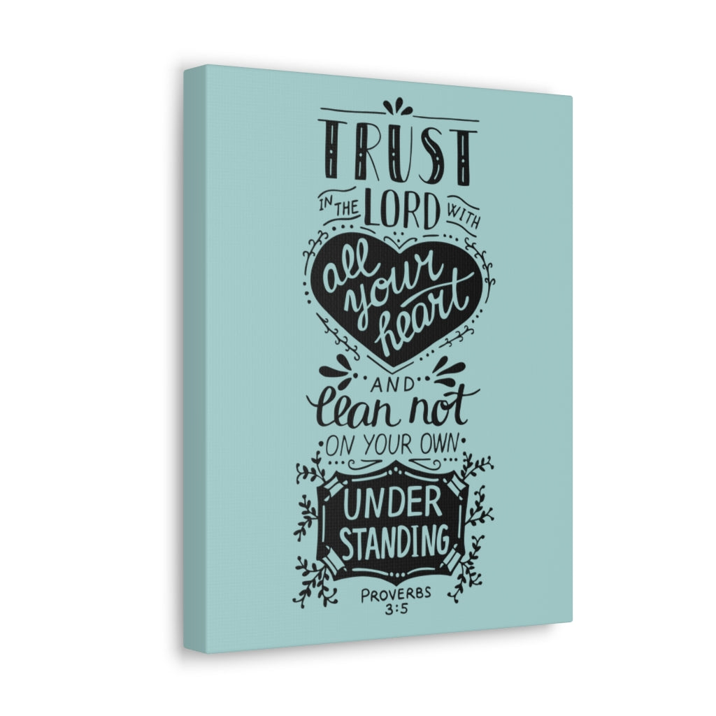 Scripture Walls All Your Heart Proverbs 3:5 Christian Wall Art Bible Verse Print Ready To Hang Unframed-Express Your Love Gifts