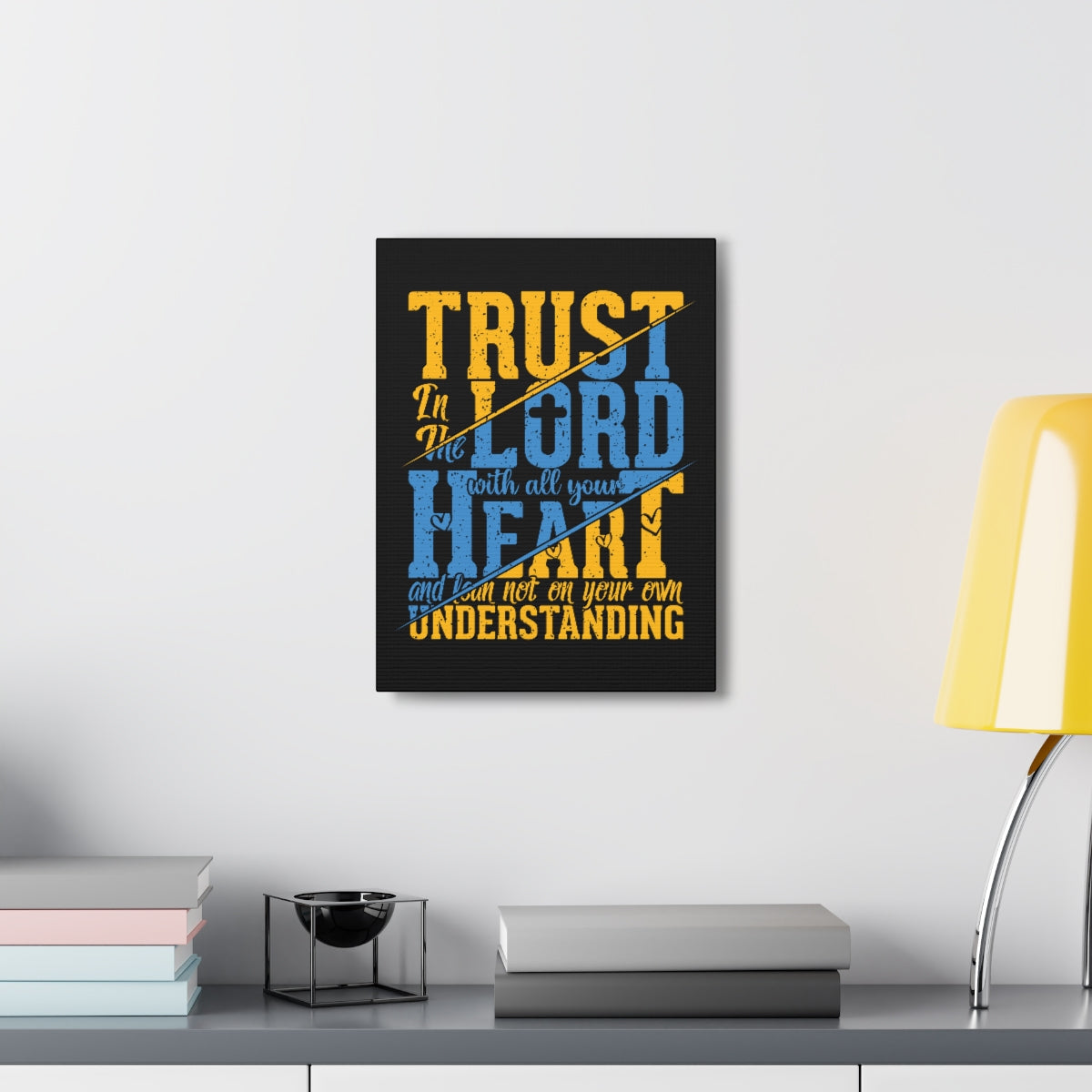 Scripture Walls All Your Heart Psalm 23:4 Christian Wall Art Bible Verse Print Ready to Hang Unframed-Express Your Love Gifts