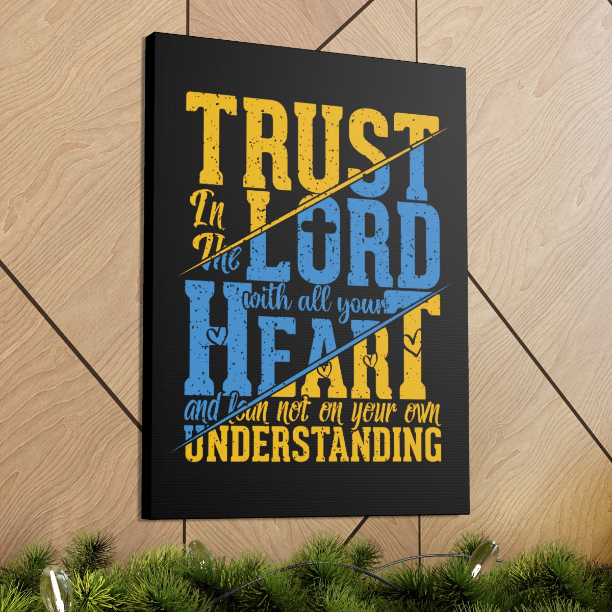 Scripture Walls All Your Heart Psalm 23:4 Christian Wall Art Bible Verse Print Ready to Hang Unframed-Express Your Love Gifts