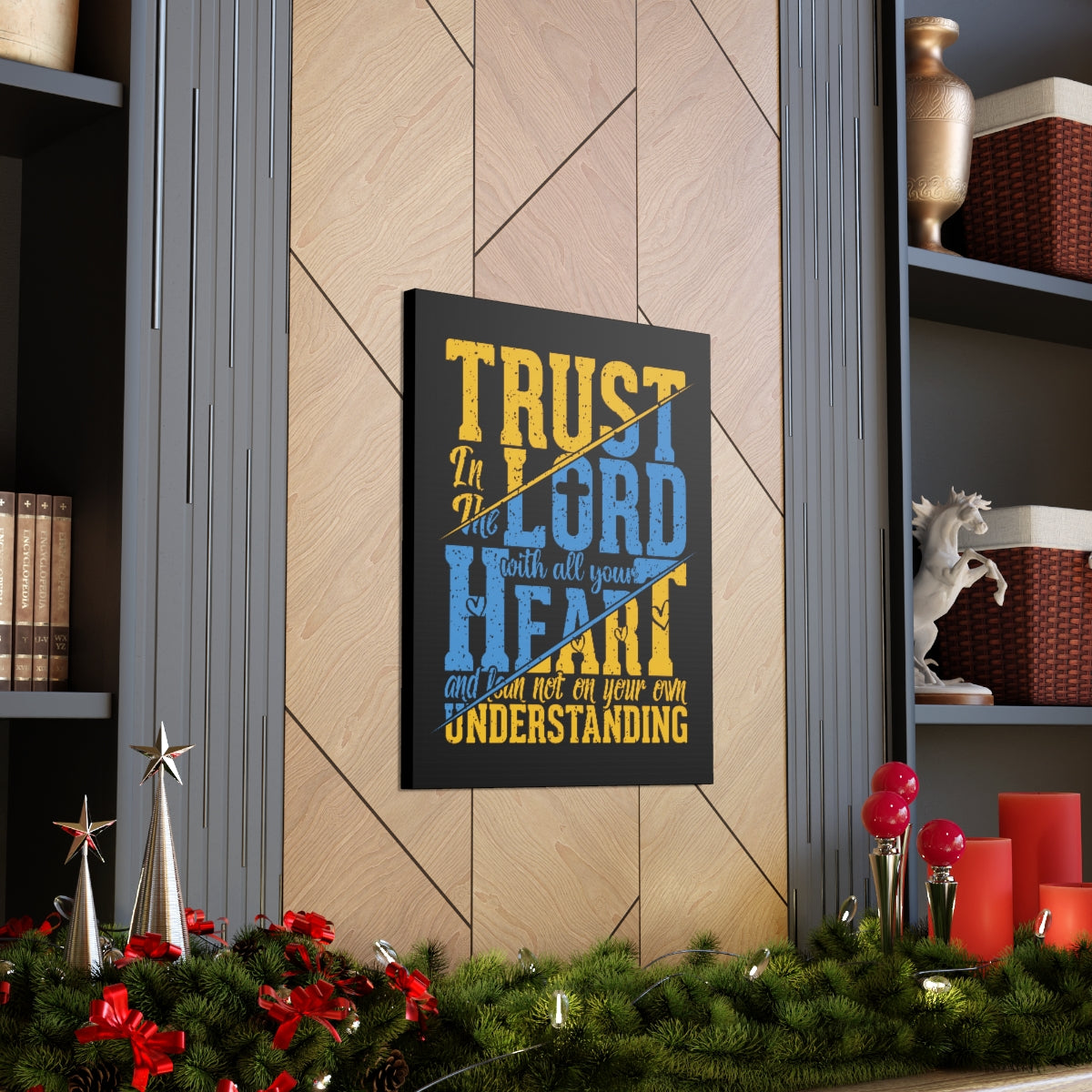 Scripture Walls All Your Heart Psalm 23:4 Christian Wall Art Bible Verse Print Ready to Hang Unframed-Express Your Love Gifts