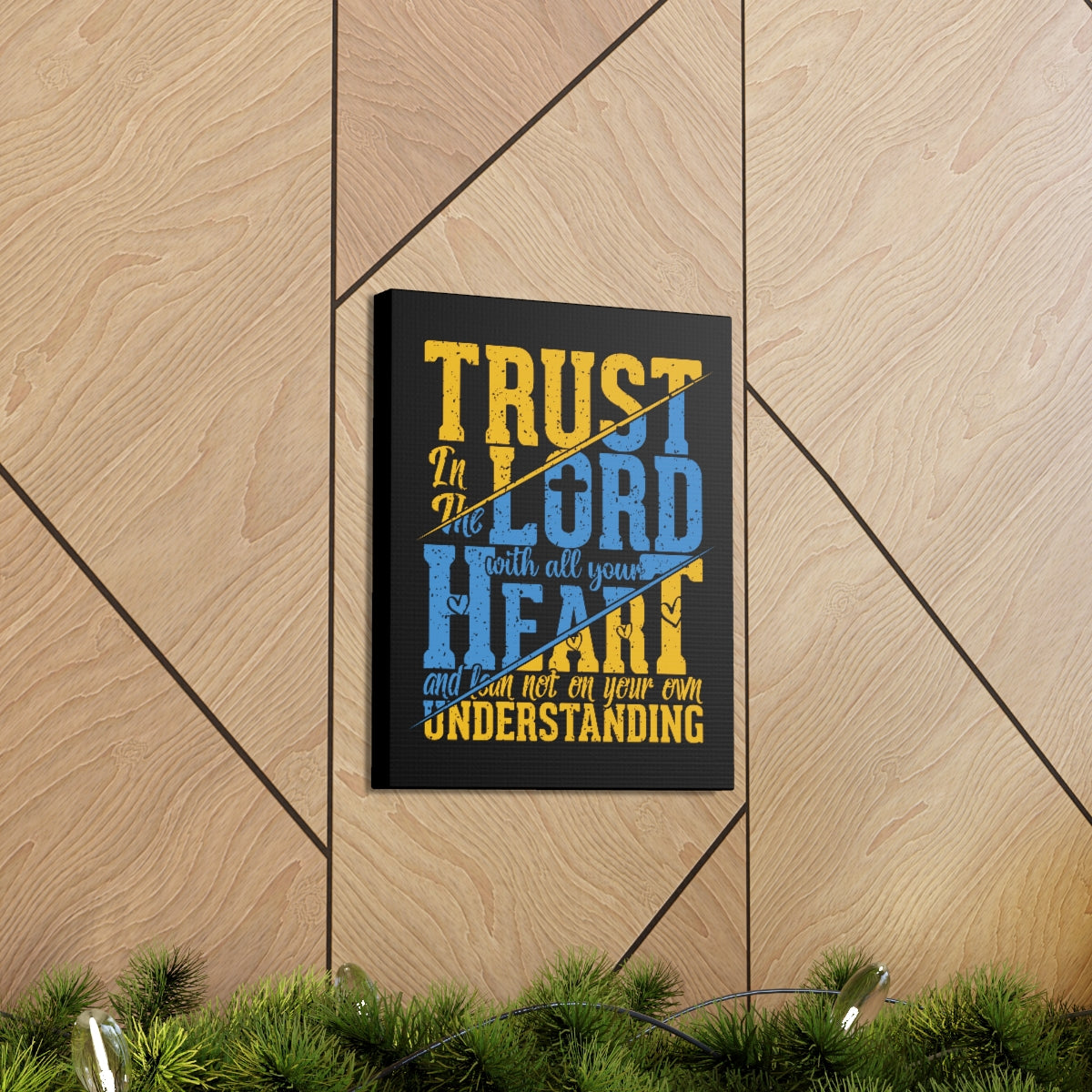 Scripture Walls All Your Heart Psalm 23:4 Christian Wall Art Bible Verse Print Ready to Hang Unframed-Express Your Love Gifts