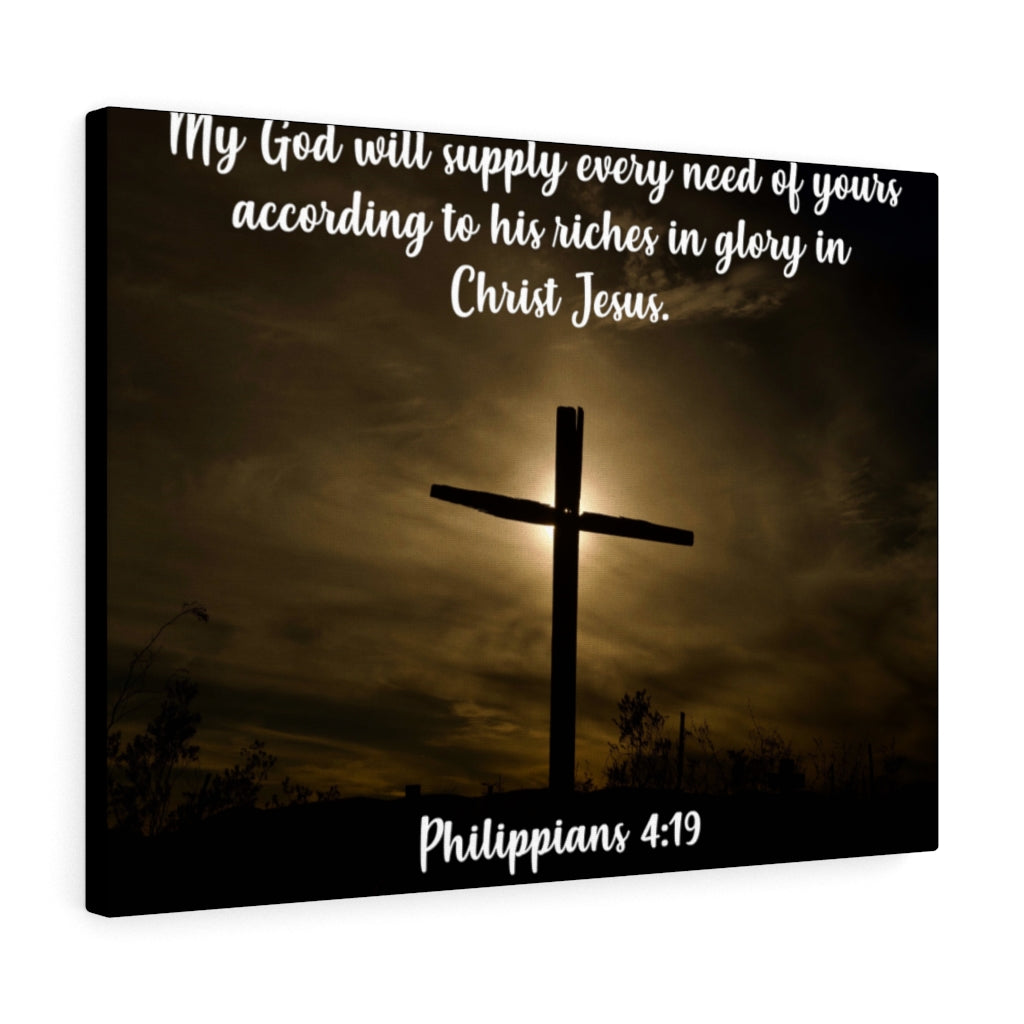 Scripture Walls All Your Need Philippians 4:19 Bible Verse Canvas Christian Wall Art Ready to Hang Unframed-Express Your Love Gifts