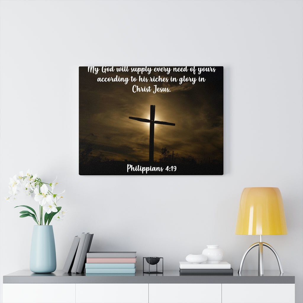 Scripture Walls All Your Need Philippians 4:19 Bible Verse Canvas Christian Wall Art Ready to Hang Unframed-Express Your Love Gifts