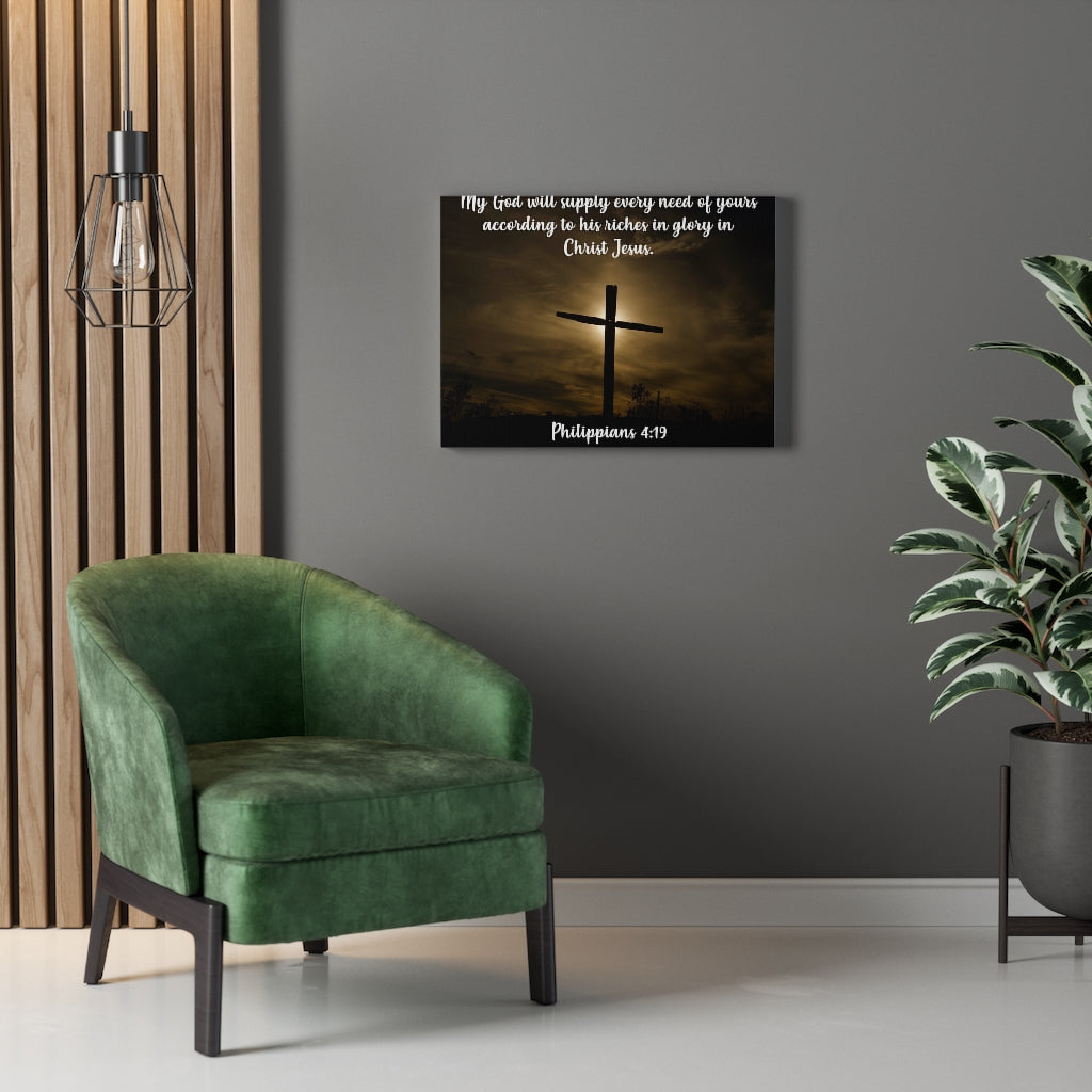 Scripture Walls All Your Need Philippians 4:19 Bible Verse Canvas Christian Wall Art Ready to Hang Unframed-Express Your Love Gifts