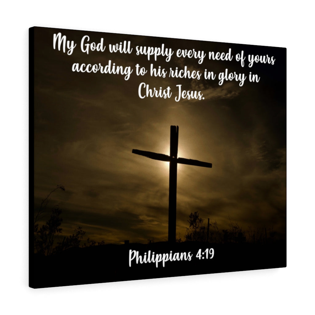 Scripture Walls All Your Need Philippians 4:19 Bible Verse Canvas Christian Wall Art Ready to Hang Unframed-Express Your Love Gifts
