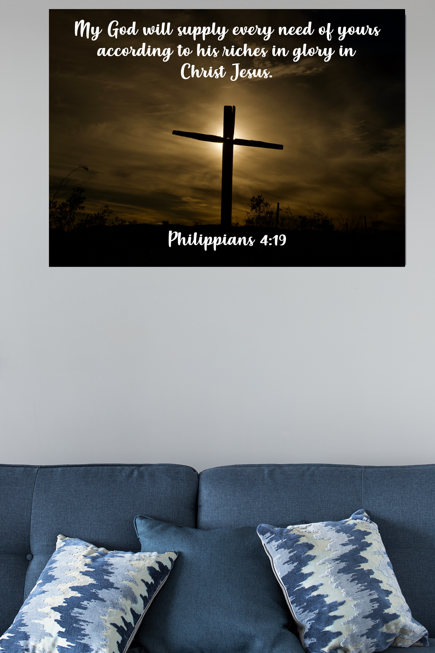 Scripture Walls All Your Need Philippians 4:19 Bible Verse Canvas Christian Wall Art Ready to Hang Unframed-Express Your Love Gifts