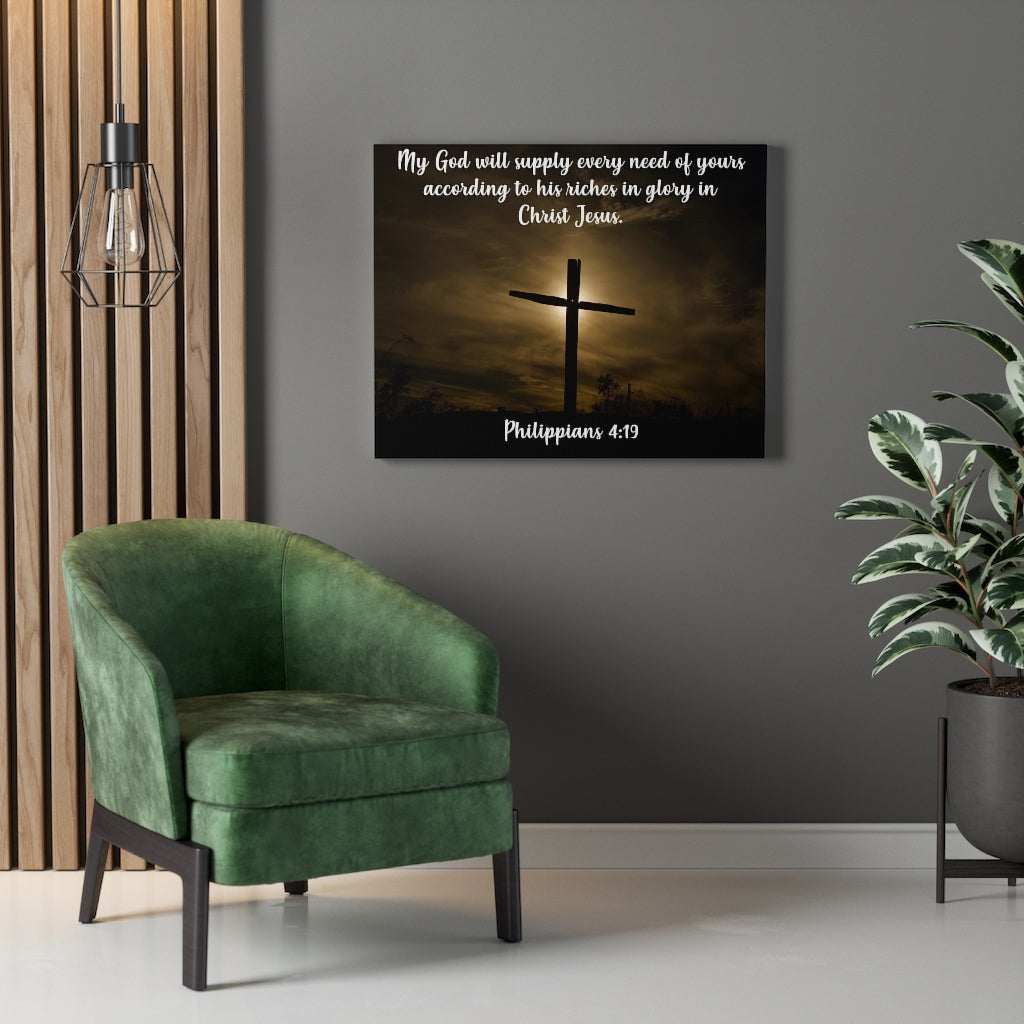 Scripture Walls All Your Need Philippians 4:19 Bible Verse Canvas Christian Wall Art Ready to Hang Unframed-Express Your Love Gifts