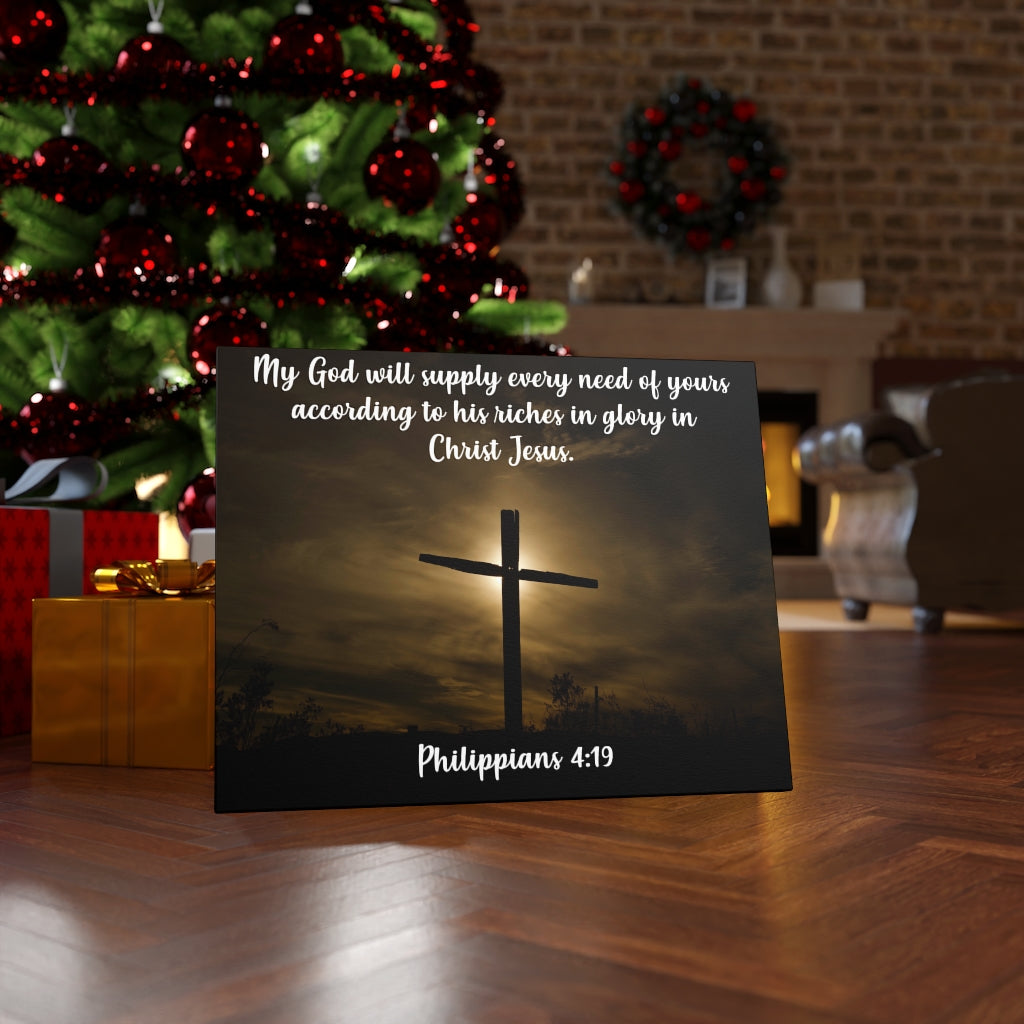 Scripture Walls All Your Need Philippians 4:19 Bible Verse Canvas Christian Wall Art Ready to Hang Unframed-Express Your Love Gifts