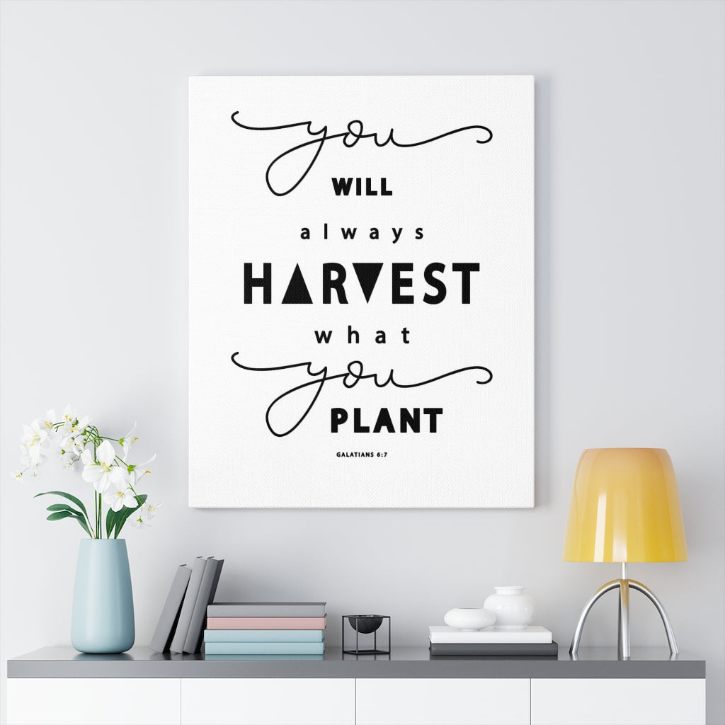 Scripture Walls Always Harvest What You Plant Galatians 6:7 Bible Verse Canvas Christian Wall Art Ready to Hang Unframed-Express Your Love Gifts