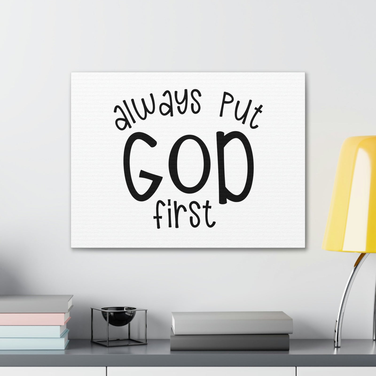 Scripture Walls Always Put God First Proverbs 3:6 Christian Wall Art Print Ready to Hang Unframed-Express Your Love Gifts