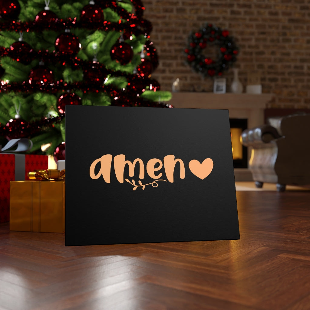 Scripture Walls Amen Bible Verse Canvas Christian Wall Art Ready to Hang Unframed-Express Your Love Gifts