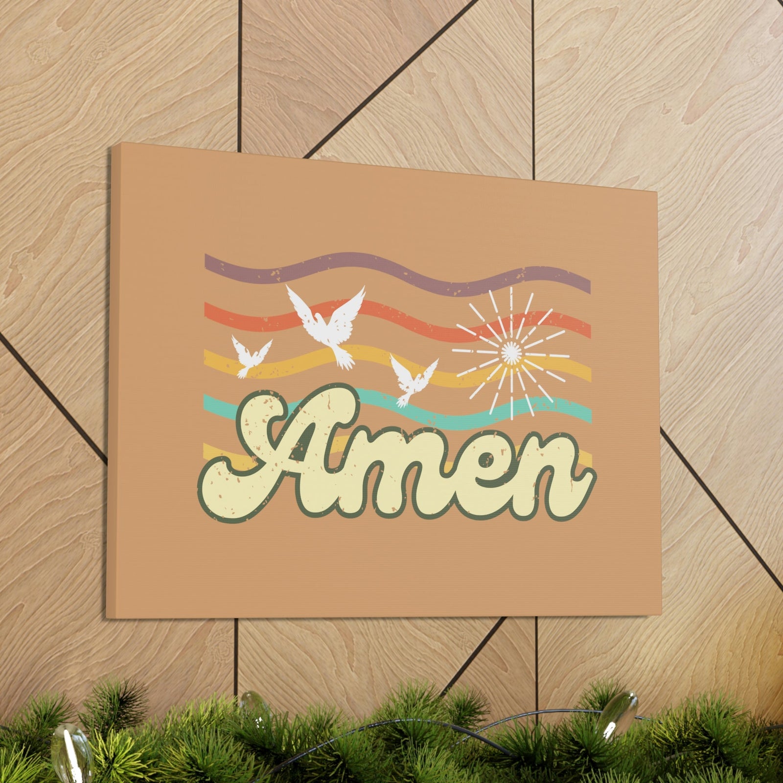 Scripture Walls Amen Psalm 72:19 Three Doves Christian Wall Art Bible Verse Print Ready to Hang Unframed-Express Your Love Gifts