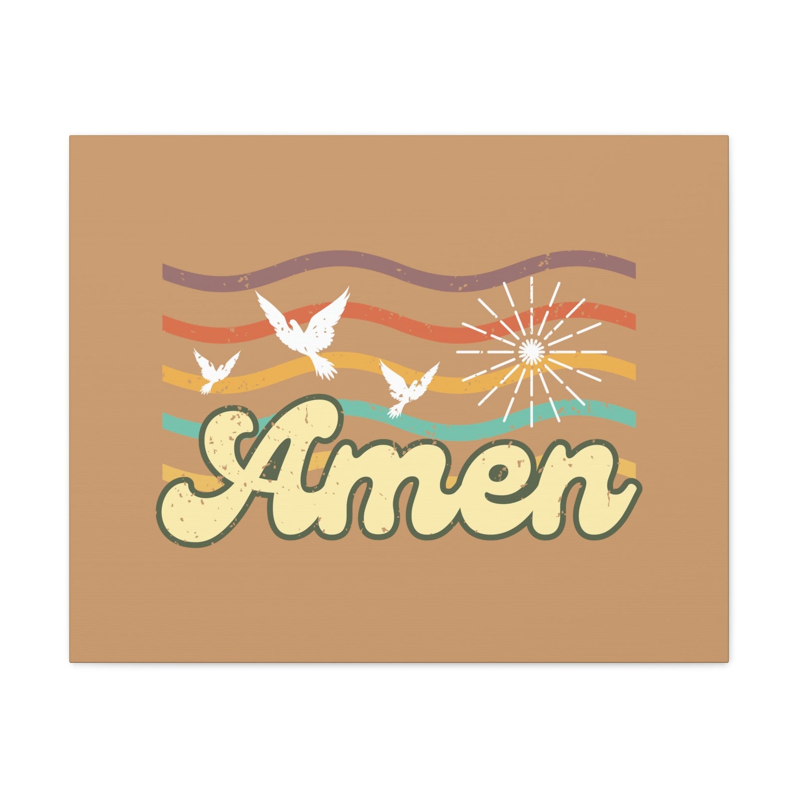 Scripture Walls Amen Psalm 72:19 Three Doves Christian Wall Art Bible Verse Print Ready to Hang Unframed-Express Your Love Gifts